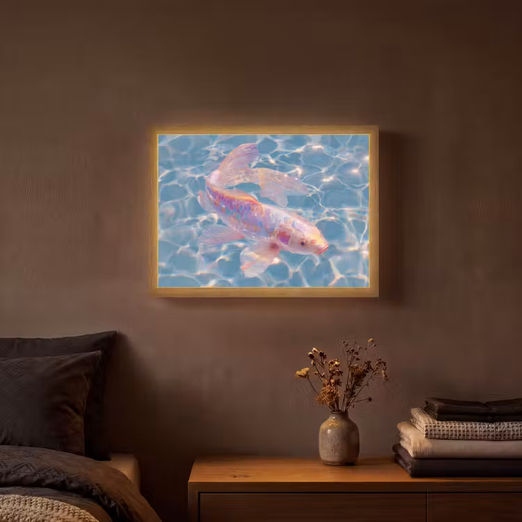 Lightbox - Wandlamp - Vis - Water - Blauw - Licht — 3