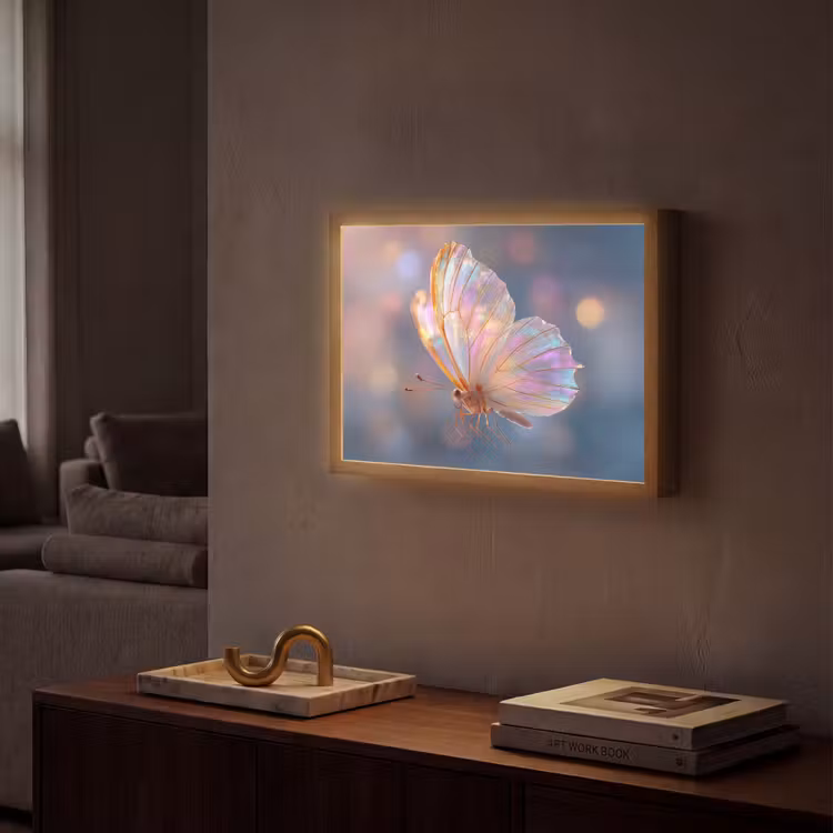 Lightbox - Wandlamp - Vlinder - Vleugels - Pastel - Glinstering — 2