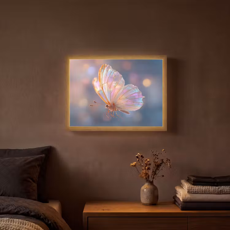 Lightbox - Wandlamp - Vlinder - Vleugels - Pastel - Glinstering — 3