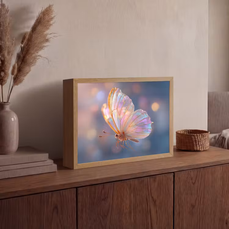 Lightbox - Wandlamp - Vlinder - Vleugels - Pastel - Glinstering — 4