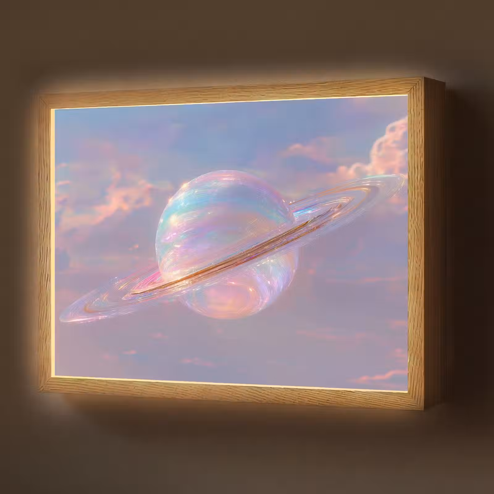 Lightbox - Wandlamp - Planeet - Lucht - Wolken - Pasteltinten — 1