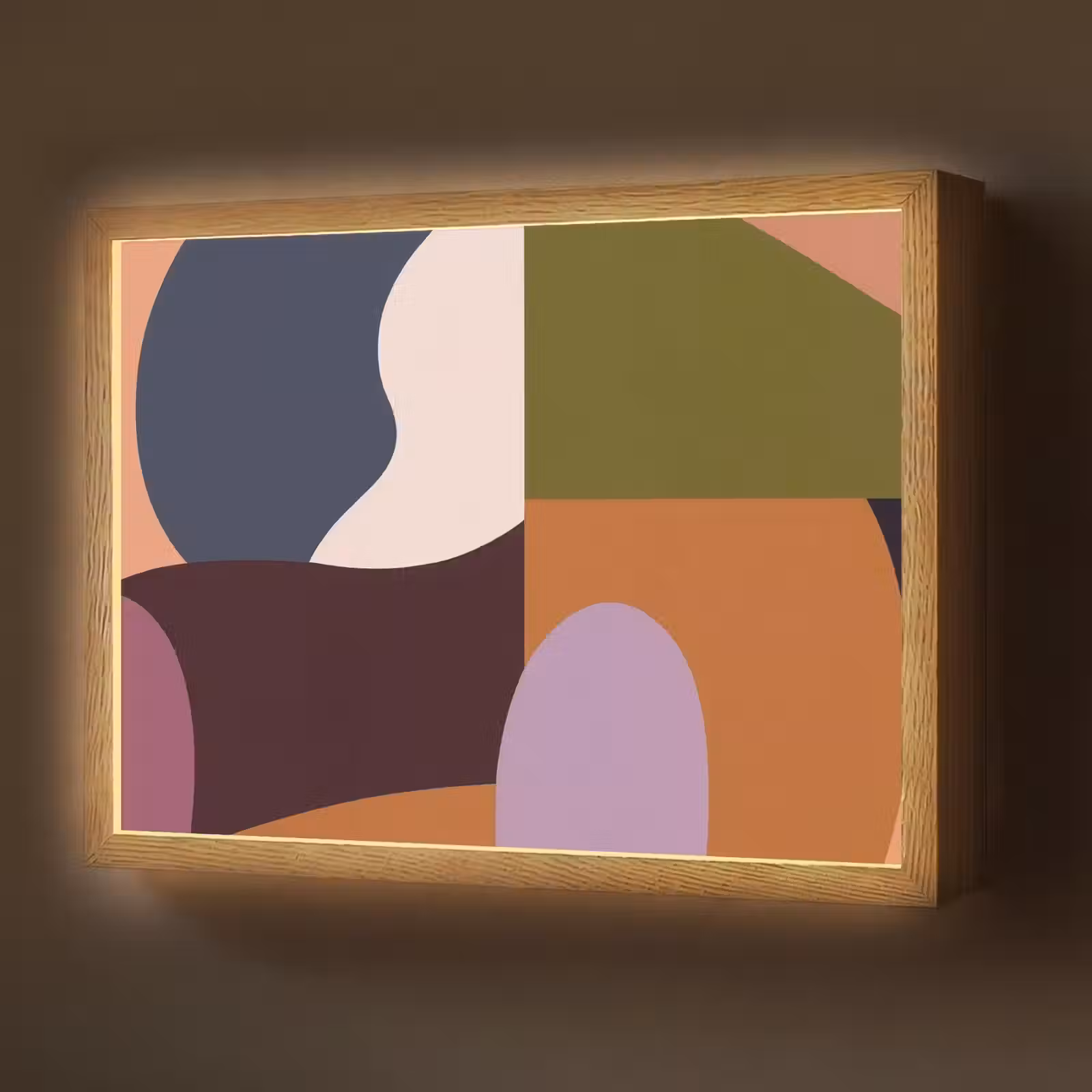 Lightbox - Wandlamp - Vormen - Abstract - Kleuren - Vierkant — 1