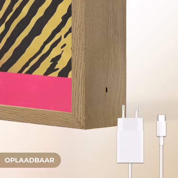 Lightbox - Wandlamp - Kat - Baas - Roze - Tijgerprint — 7
