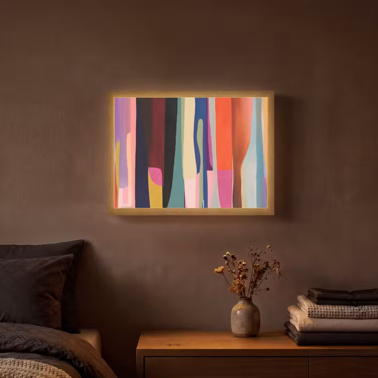 Lightbox - Wandlamp - Kleurbanen - Verticaal - Kleurrijk — 3