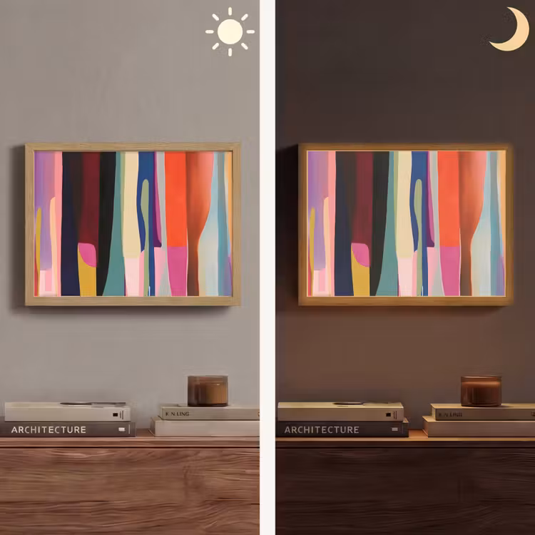 Lightbox - Wandlamp - Kleurbanen - Verticaal - Kleurrijk — 6