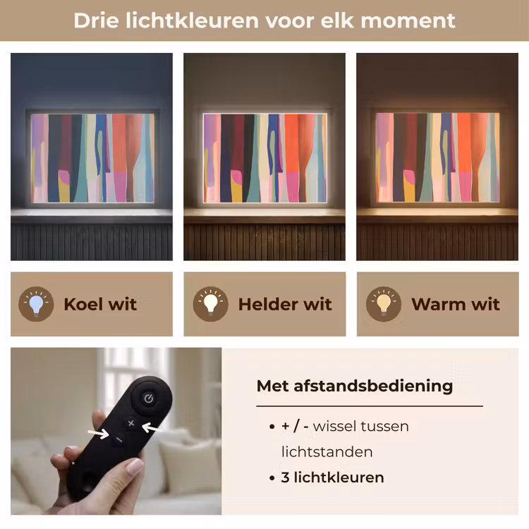 Lightbox - Wandlamp - Kleurbanen - Verticaal - Kleurrijk — 8