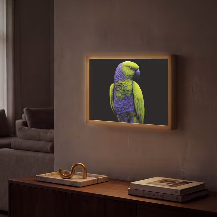 Lightbox - Wandlamp - Papegaai - Veren - Opvallend - Groen — 2