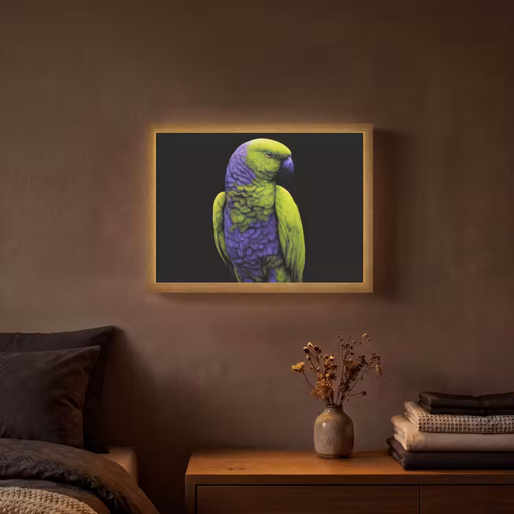 Lightbox - Wandlamp - Papegaai - Veren - Opvallend - Groen — 3