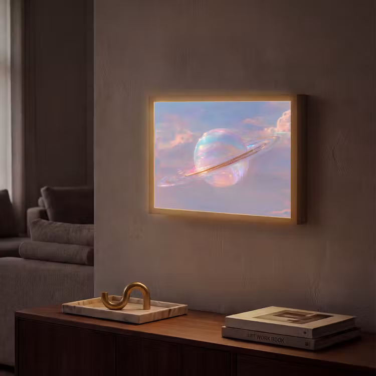Lightbox - Wandlamp - Planeet - Lucht - Wolken - Pasteltinten — 2