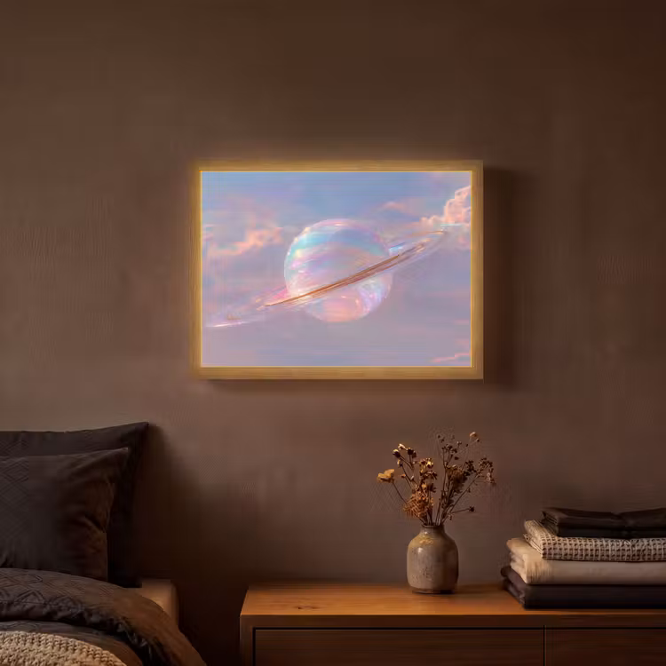 Lightbox - Wandlamp - Planeet - Lucht - Wolken - Pasteltinten — 3
