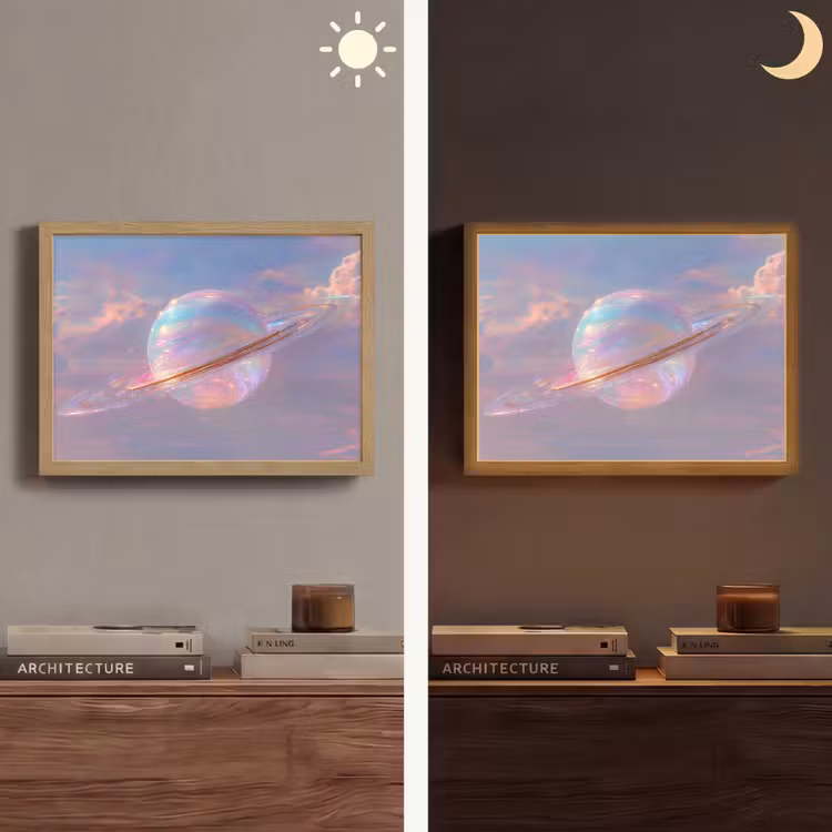 Lightbox - Wandlamp - Planeet - Lucht - Wolken - Pasteltinten — 6