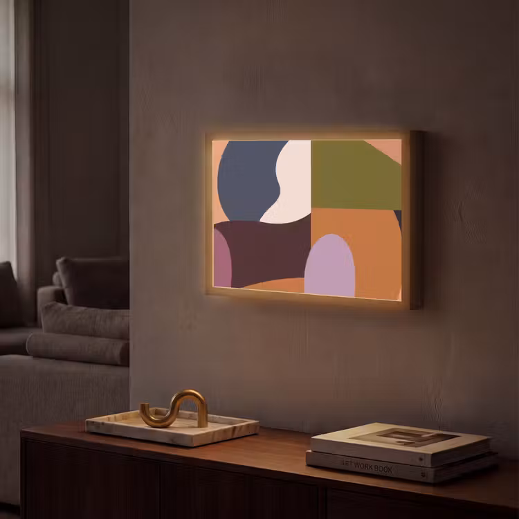 Lightbox - Wandlamp - Vormen - Abstract - Kleuren - Vierkant — 2