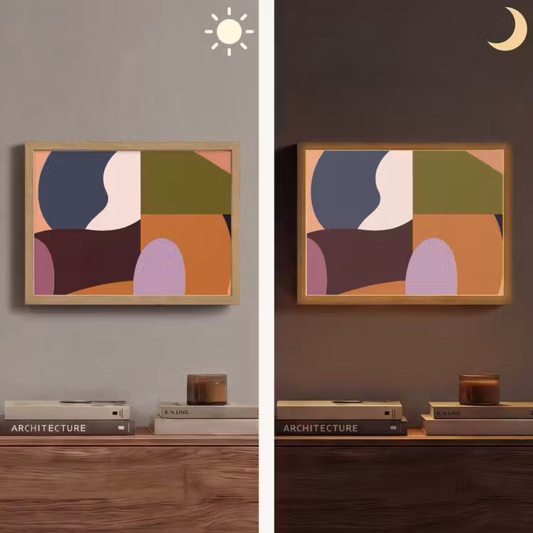 Lightbox - Wandlamp - Vormen - Abstract - Kleuren - Vierkant — 6