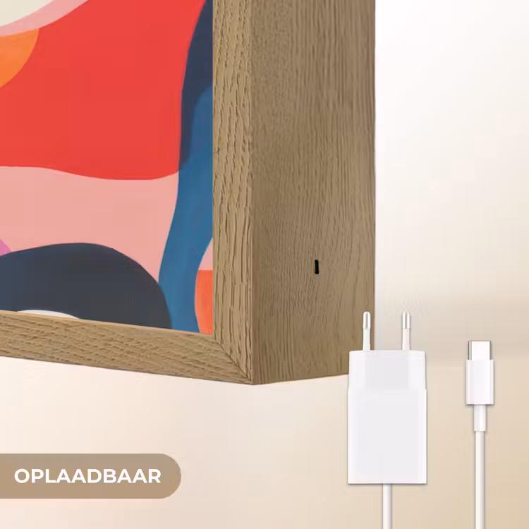 Lightbox - Wandlamp - Vormen - Golvend - Abstract - Felroze — 7
