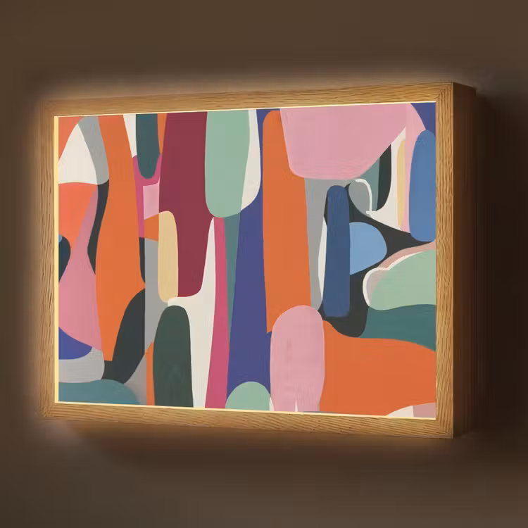 Lightbox - Wandlamp - Vormen - Ritmisch - Kleuren - Abstract — 1
