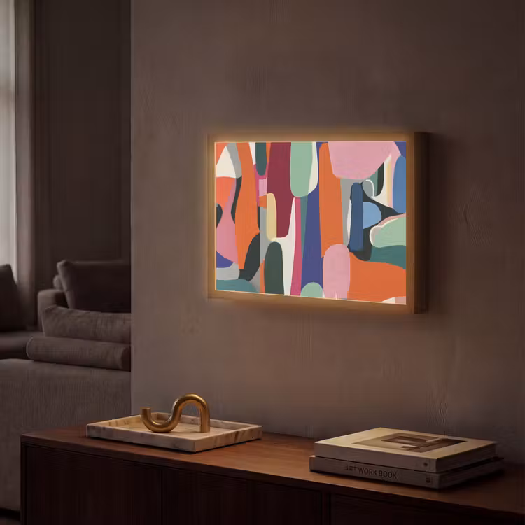 Lightbox - Wandlamp - Vormen - Ritmisch - Kleuren - Abstract — 2