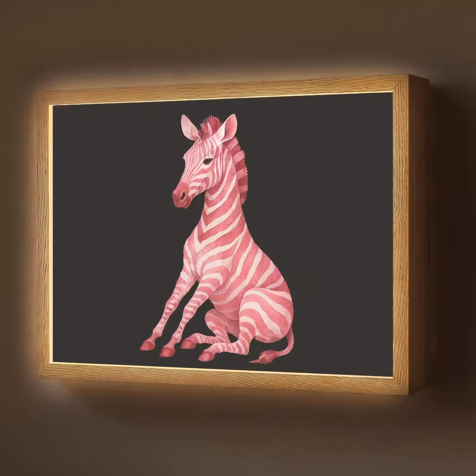 Lightbox - Wandlamp - Zebra - Roze - Gestreept — 1