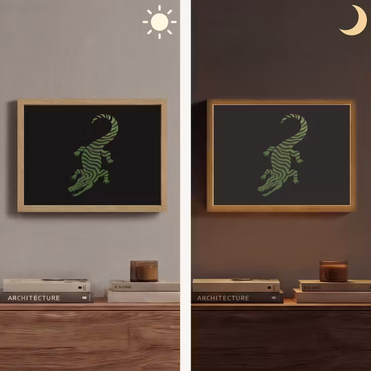 Lightbox - Wandlamp - Krokodil - Groen - Tijgerachtig - Strepen — 6