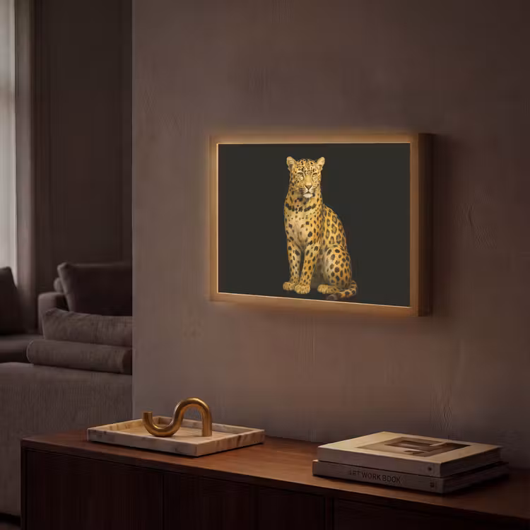 Lightbox - Wandlamp - Panter - Realistisch - Bruin — 2