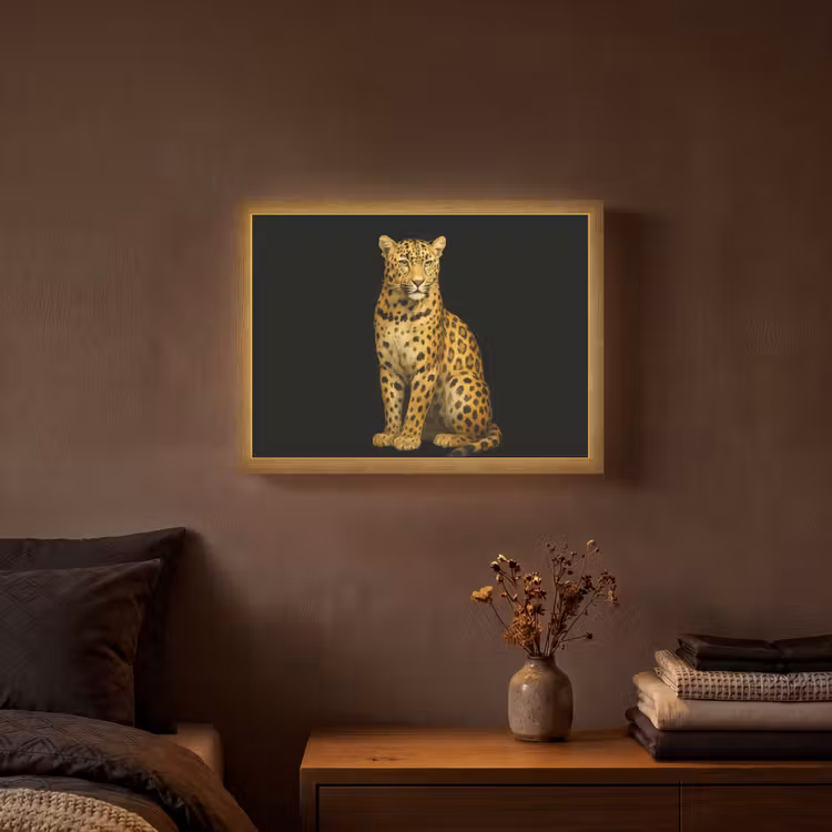 Lightbox - Wandlamp - Panter - Realistisch - Bruin — 3