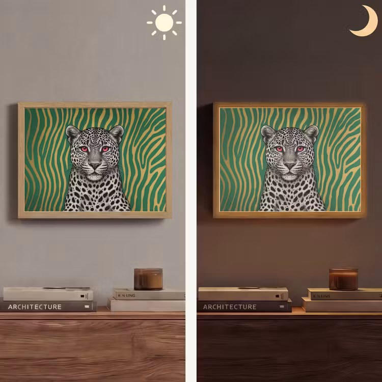Lightbox - Wandlamp - Panter - Zebrapatroon - Groen — 6