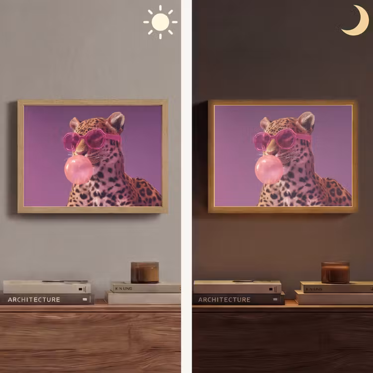 Lightbox - Wandlamp - Panter - Zonnebril - Kauwgombel - Roze — 6
