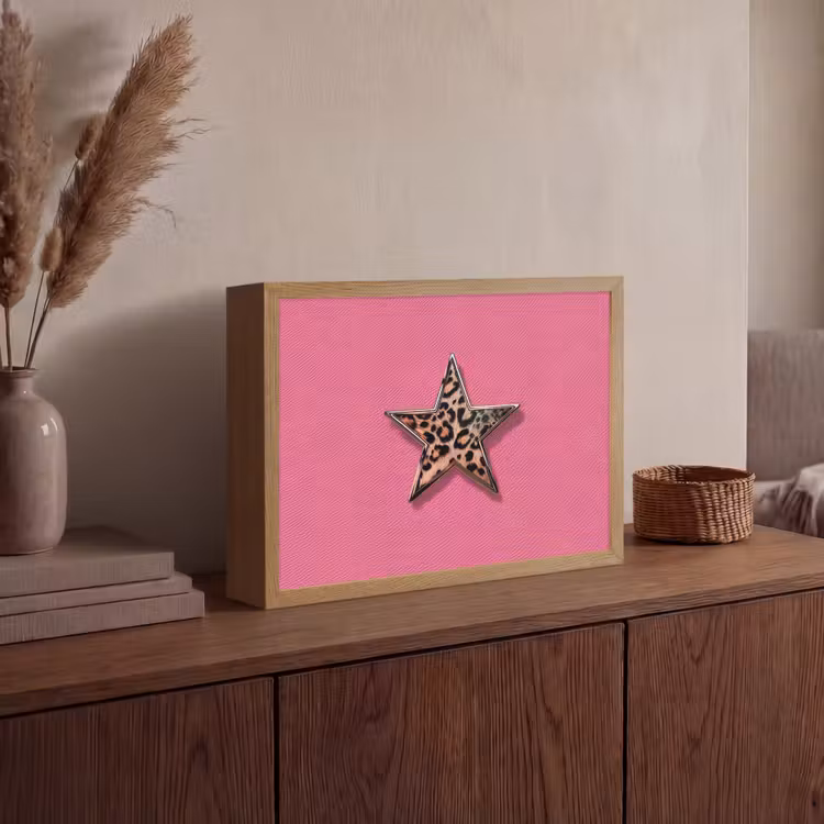 Lightbox - Wandlamp - Ster - Luipaard - Print - Roze — 4