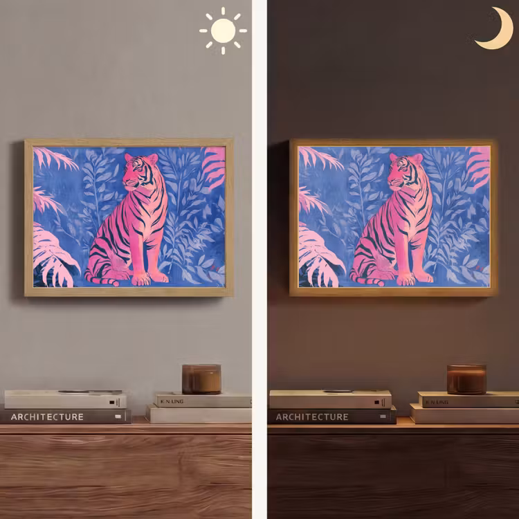 Lightbox - Wandlamp - Tijger - Roze - Bladeren - Jungle — 6