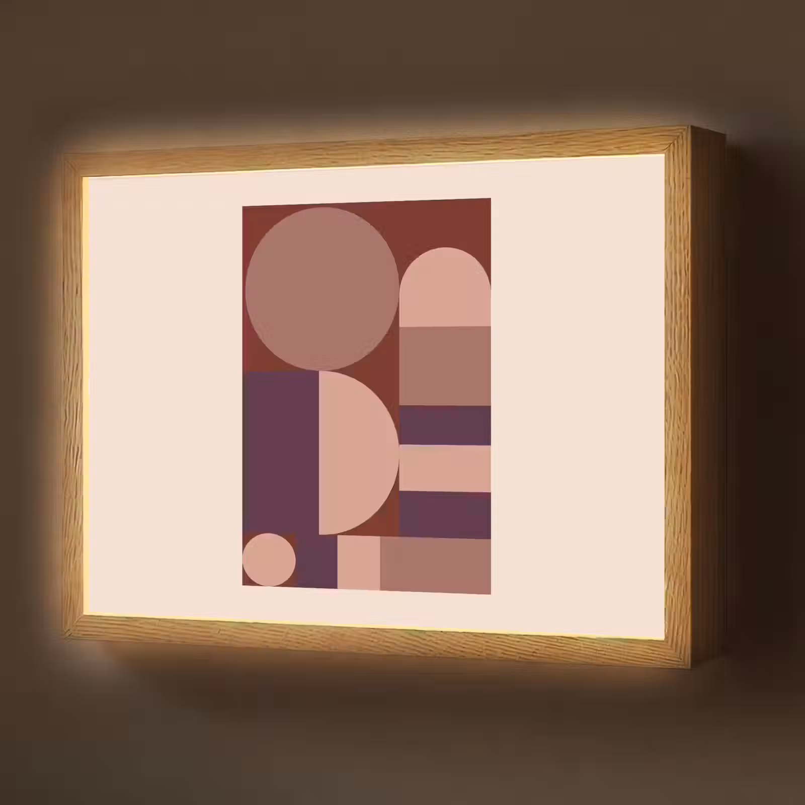 Lightbox - Wandlamp - Geometrisch - Cirkels - Rood — 1