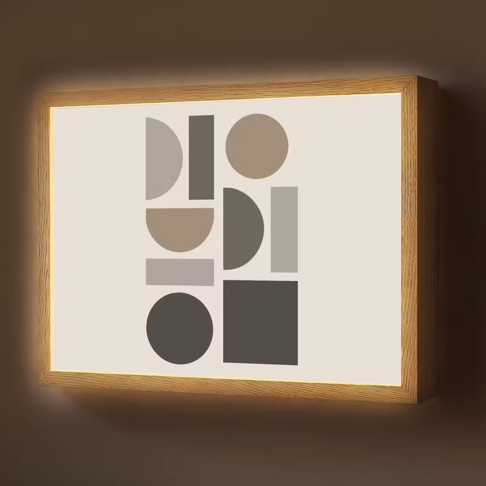 Lightbox - Wandlamp - Natuurlijke tinten - Grafisch - Verticale compositie — 1