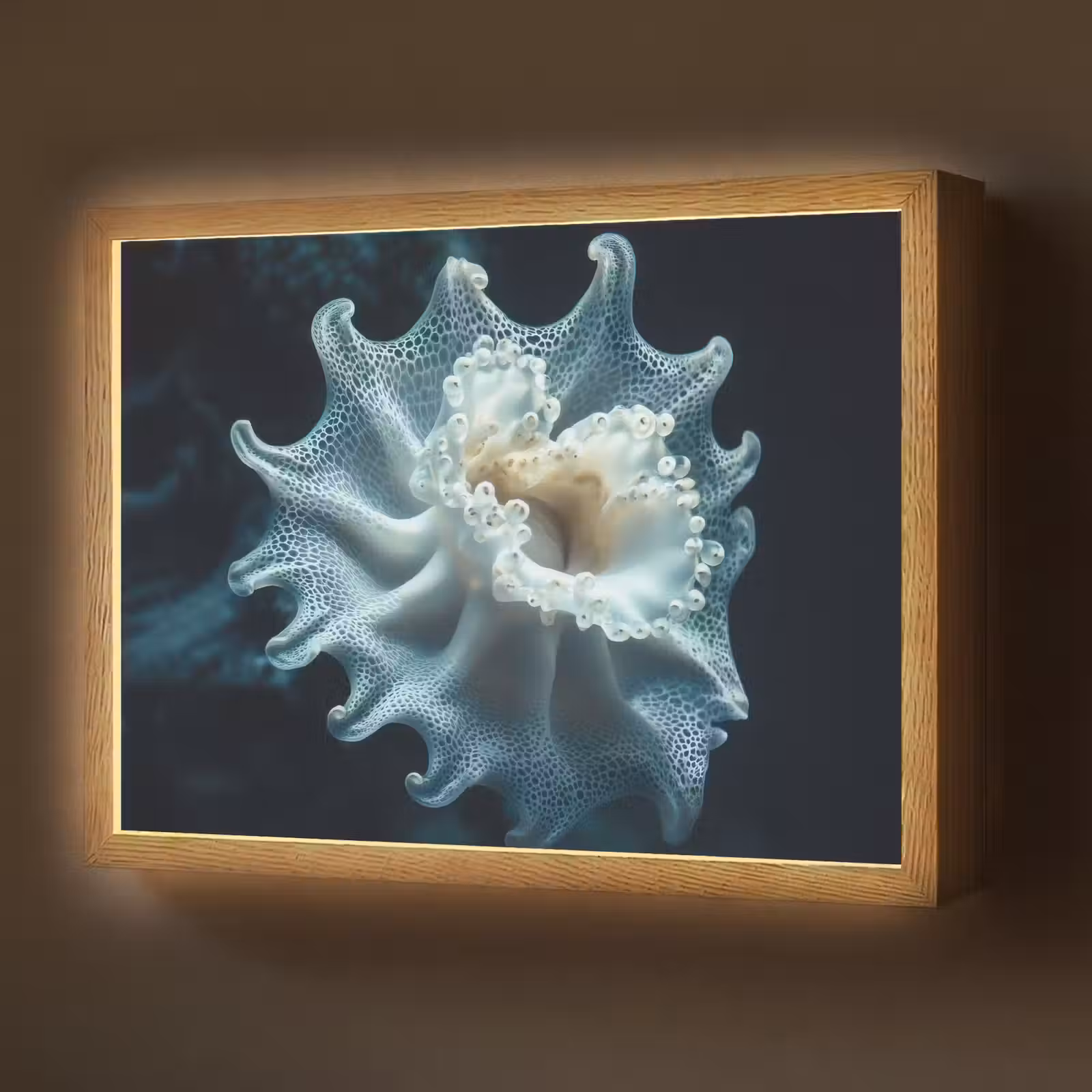 Lightbox - Wandlamp - Zeewezen - Wit - Golven - Water — 1