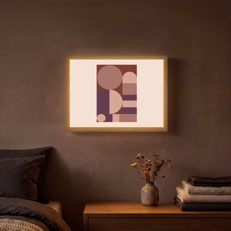 Lightbox - Wandlamp - Geometrisch - Cirkels - Rood — 3