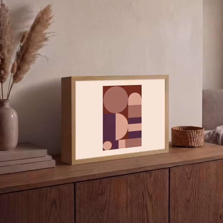 Lightbox - Wandlamp - Geometrisch - Cirkels - Rood — 4
