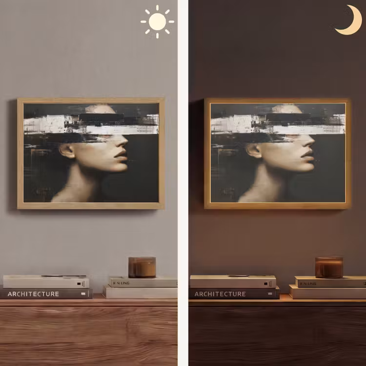 Lightbox - Wandlamp - Gezicht - Vrouw - Zwart - Abstract — 6