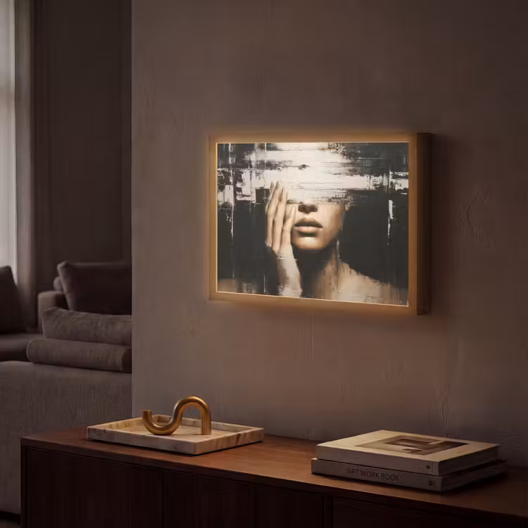Lightbox - Wandlamp - Hand - Gezicht - Strepen - Abstract — 2