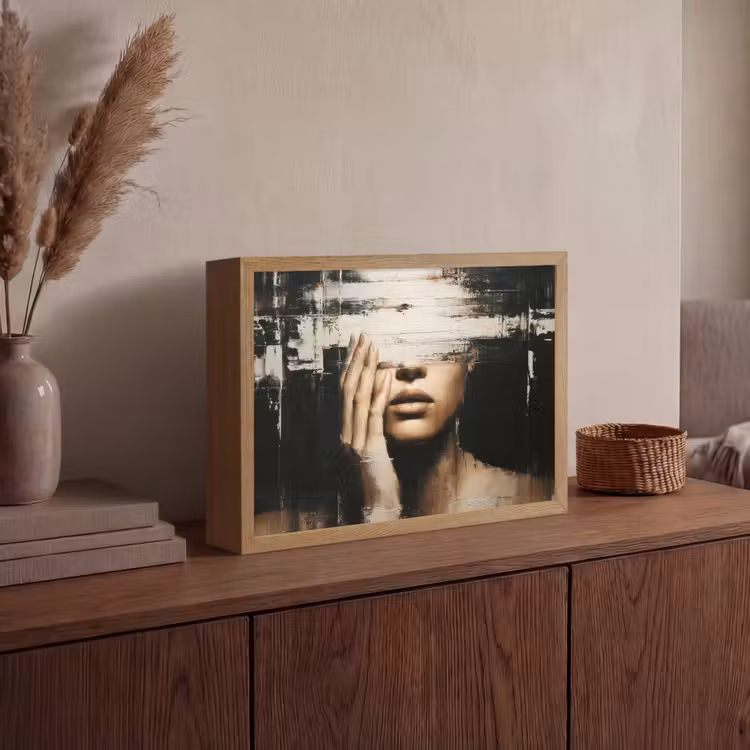 Lightbox - Wandlamp - Hand - Gezicht - Strepen - Abstract — 4