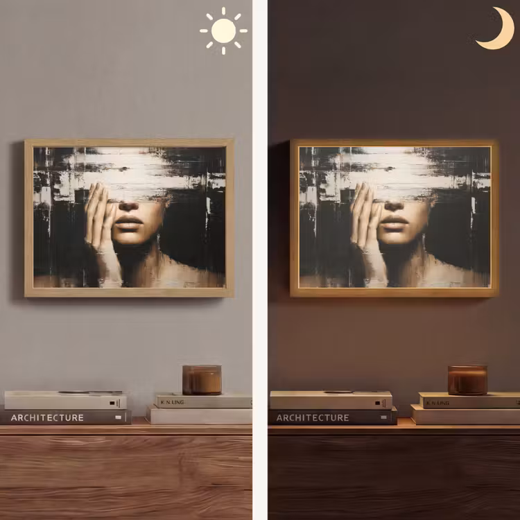 Lightbox - Wandlamp - Hand - Gezicht - Strepen - Abstract — 6