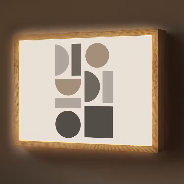 Lightbox - Wandlamp - Natuurlijke tinten - Grafisch - Verticale compositie — 1