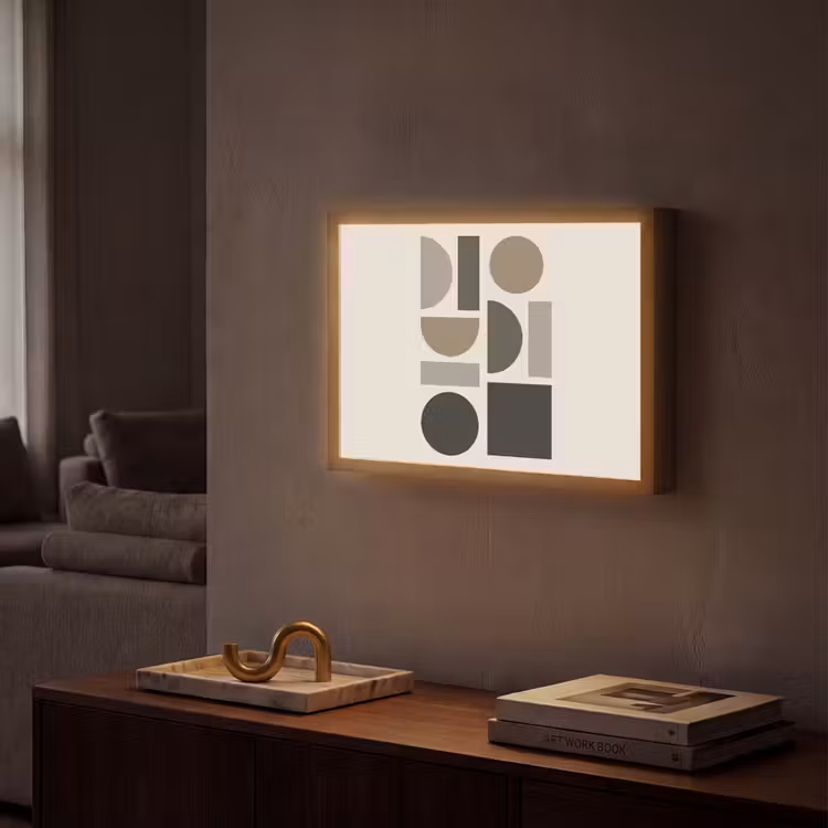 Lightbox - Wandlamp - Natuurlijke tinten - Grafisch - Verticale compositie — 2