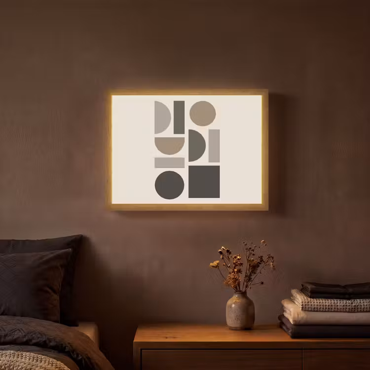Lightbox - Wandlamp - Natuurlijke tinten - Grafisch - Verticale compositie — 3