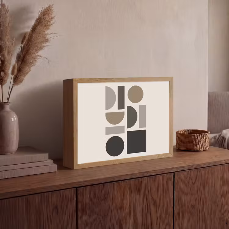 Lightbox - Wandlamp - Natuurlijke tinten - Grafisch - Verticale compositie — 4