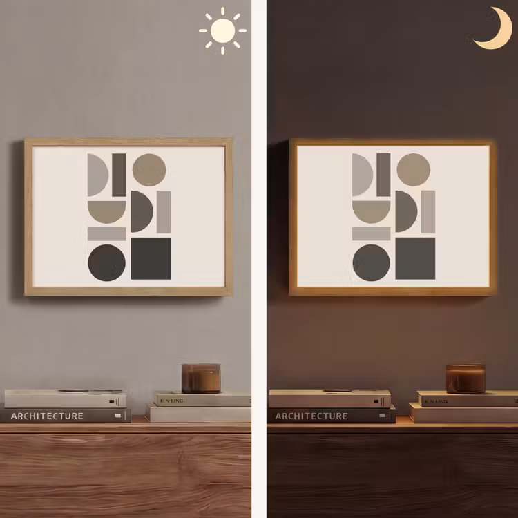 Lightbox - Wandlamp - Natuurlijke tinten - Grafisch - Verticale compositie — 6