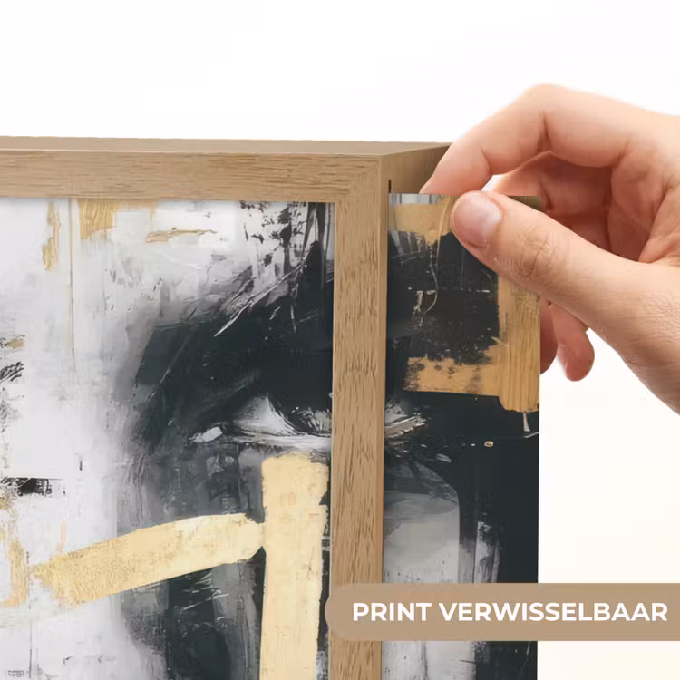Lightbox - Wandlamp - Portret - Vrouw - Penseelstreken - Goud — 5