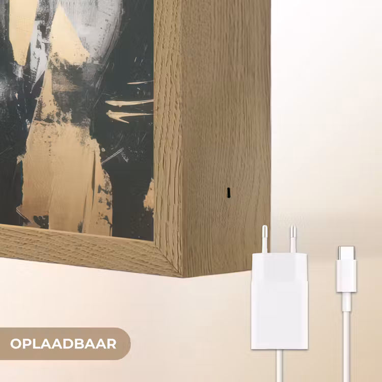 Lightbox - Wandlamp - Portret - Vrouw - Penseelstreken - Goud — 7