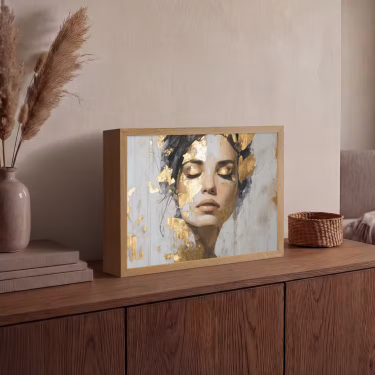 Lightbox - Wandlamp - Sierlijk - Vrouw - Goud - Ogen — 4