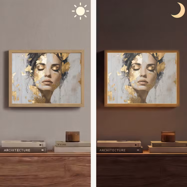 Lightbox - Wandlamp - Sierlijk - Vrouw - Goud - Ogen — 6