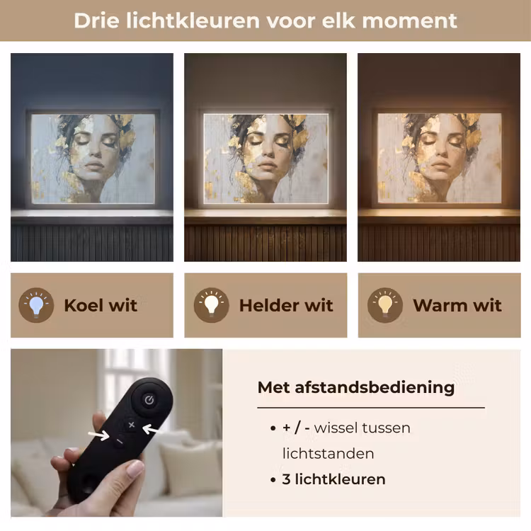 Lightbox - Wandlamp - Sierlijk - Vrouw - Goud - Ogen — 8