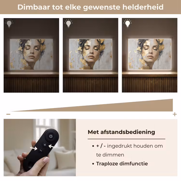 Lightbox - Wandlamp - Sierlijk - Vrouw - Goud - Ogen — 9
