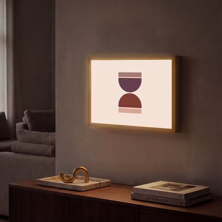 Lightbox - Wandlamp - Zandloper - Symmetrisch - Rood - Paars — 2