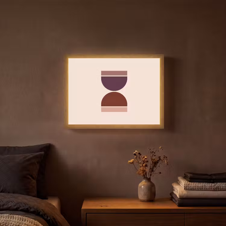 Lightbox - Wandlamp - Zandloper - Symmetrisch - Rood - Paars — 3